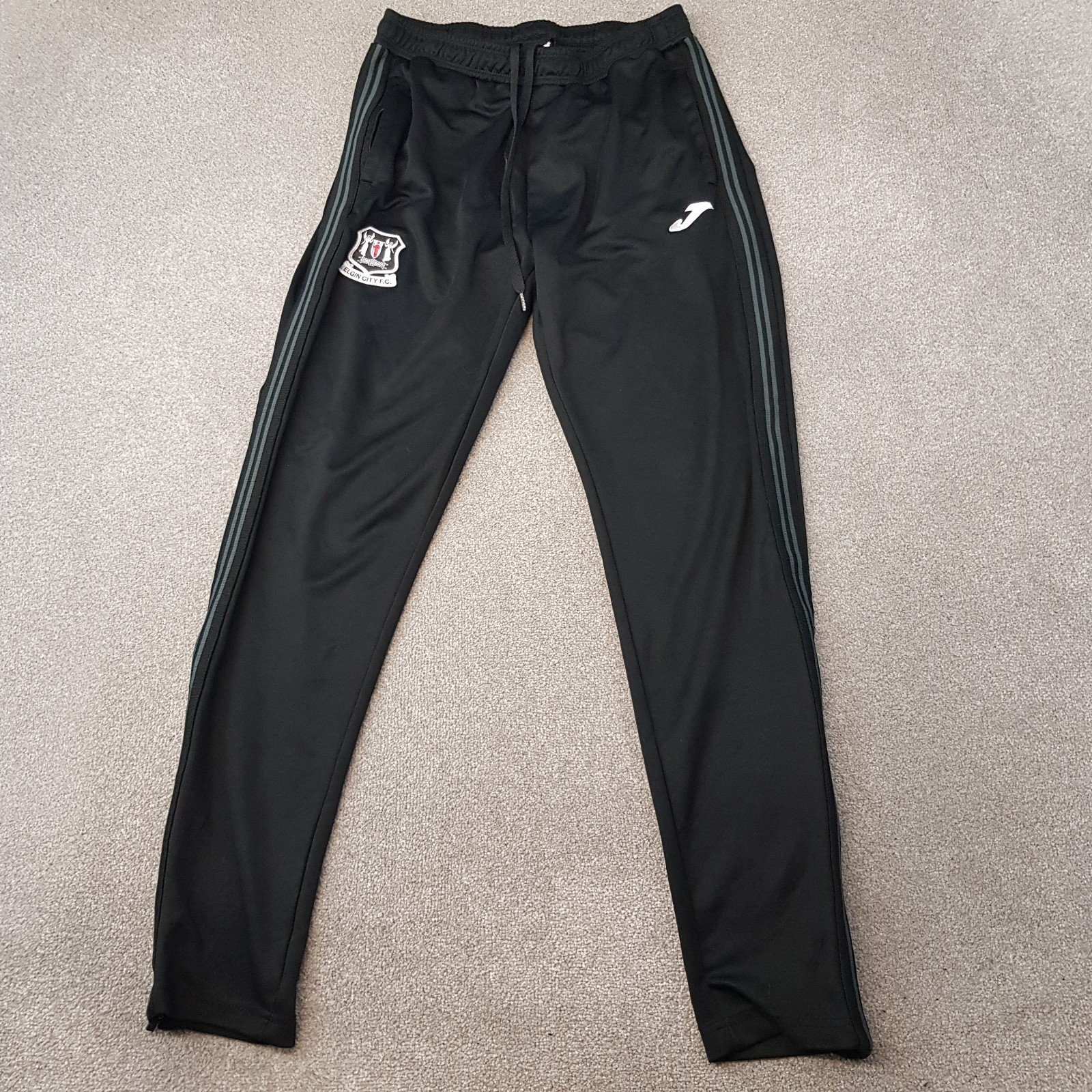 Elgin City Mens Tracksuit Bottoms Large Black Joma Football Track Pants Scotland