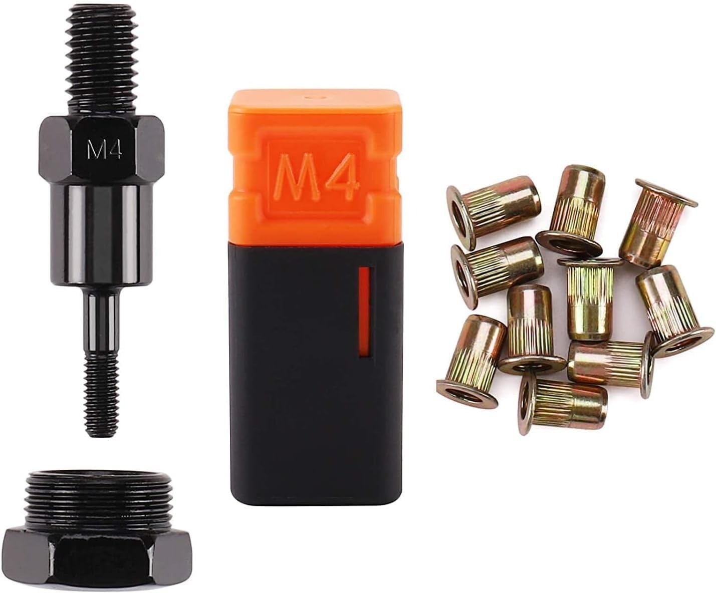 Amjoy M12 Rivet Nut Tool Set with 10 Rivet Nuts - Durable & Easy Replacement