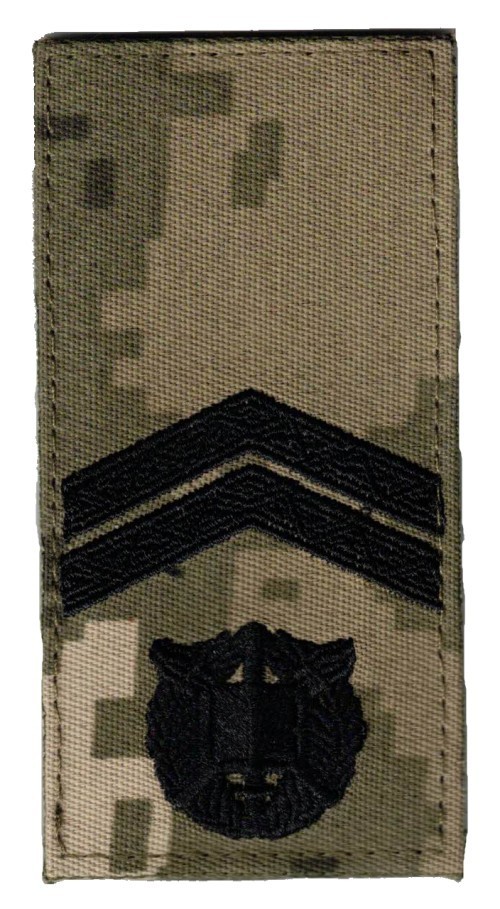 Ukrainian rank patch for Cadet Junior Sergeant on MM-14 Pixel camouflage