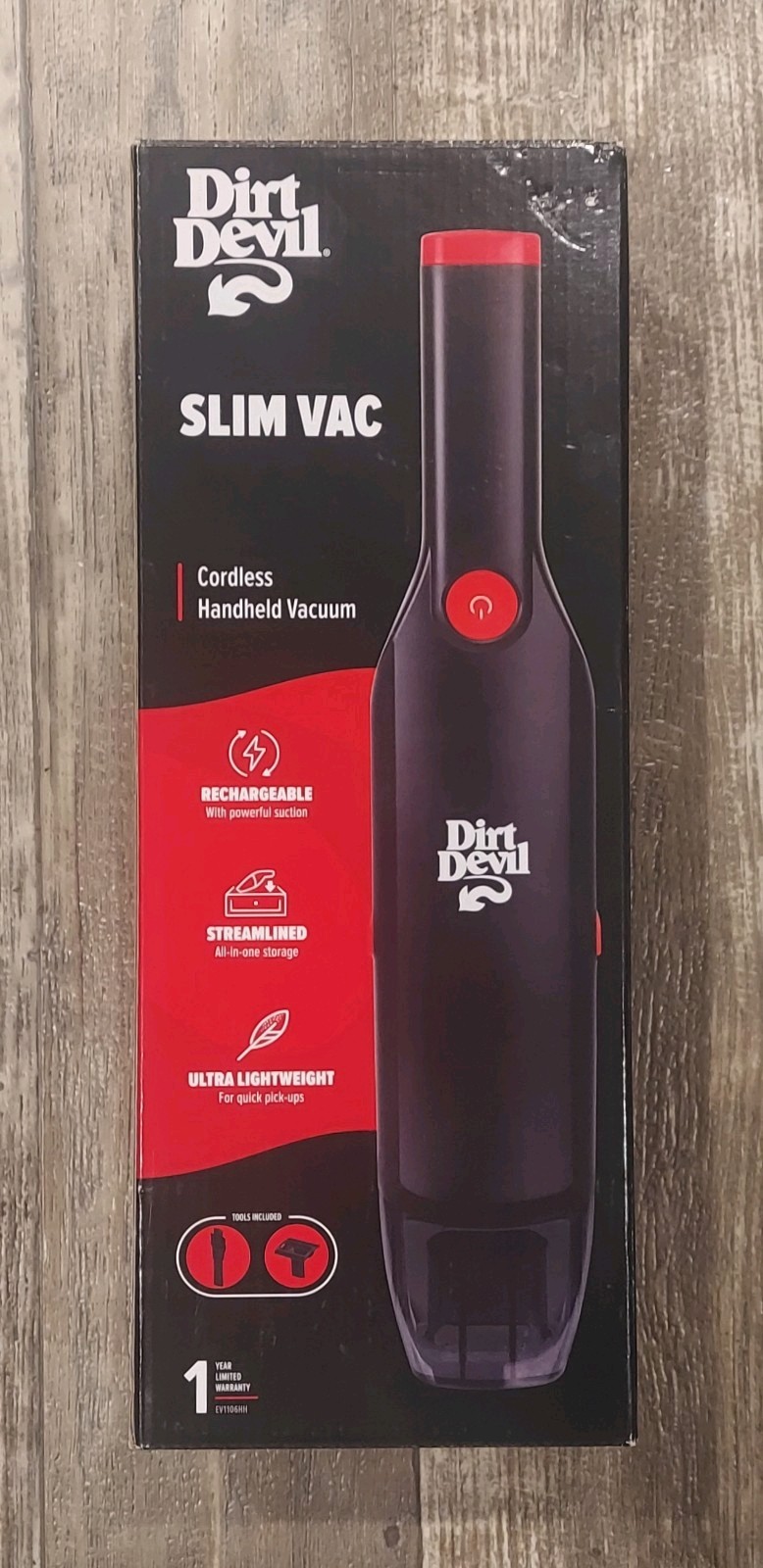Dirt Devil Cordless Rechargeable Handheld Slim Vacuum EV1106HH w/Storage Dock 🆕