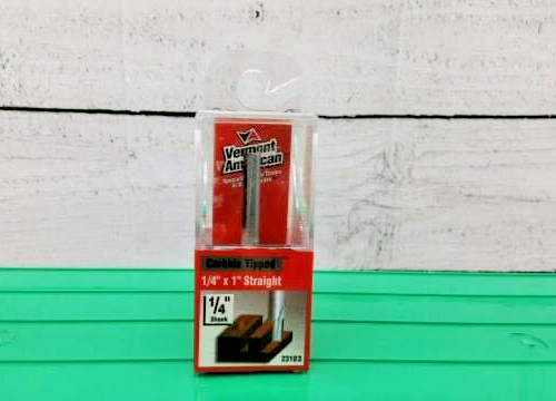 Vermont American 23103  Carbide Tipped 1/4"x1" Straight, 1/4" Shank Router