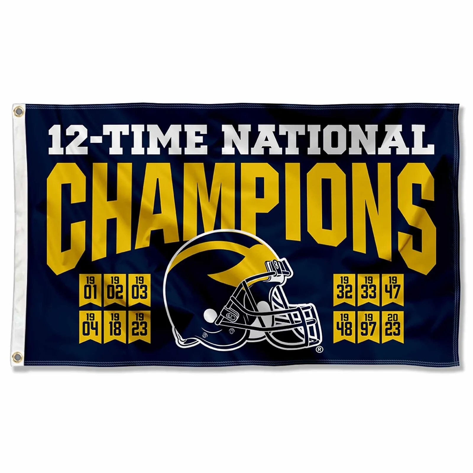 Michigan Wolverines Football 3x5 ft 12x Time National Champion College NCAA Flag