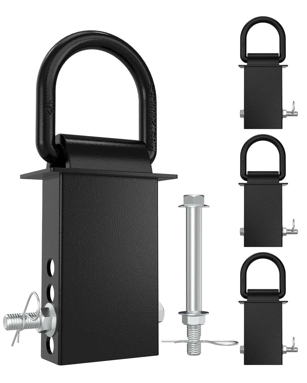 4PCS Heavy Duty Stake Pocket D Rings with Bolts  18000lbs Tie Down Anchors