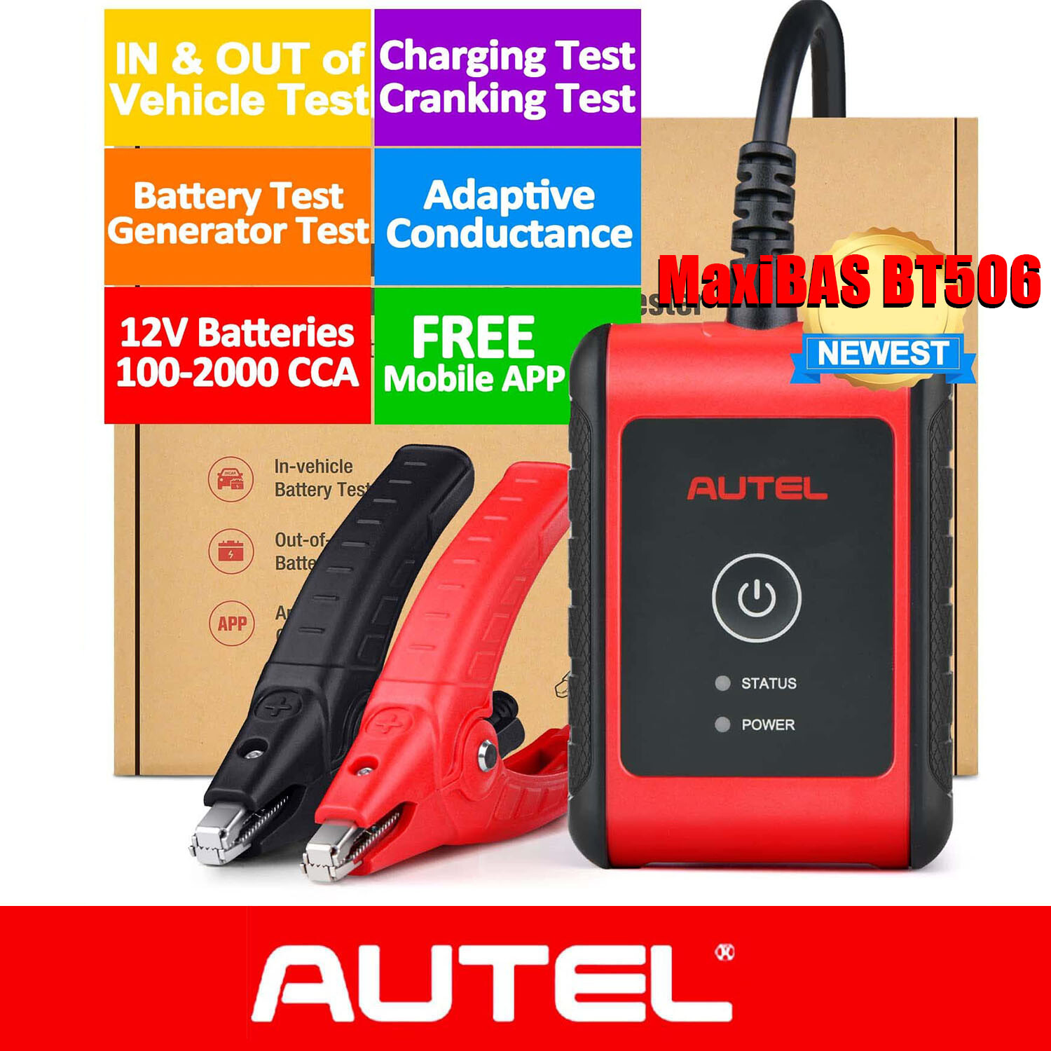 Autel MaxiBAS BT506 Better Battery Electrical System Analysis Tester Tools