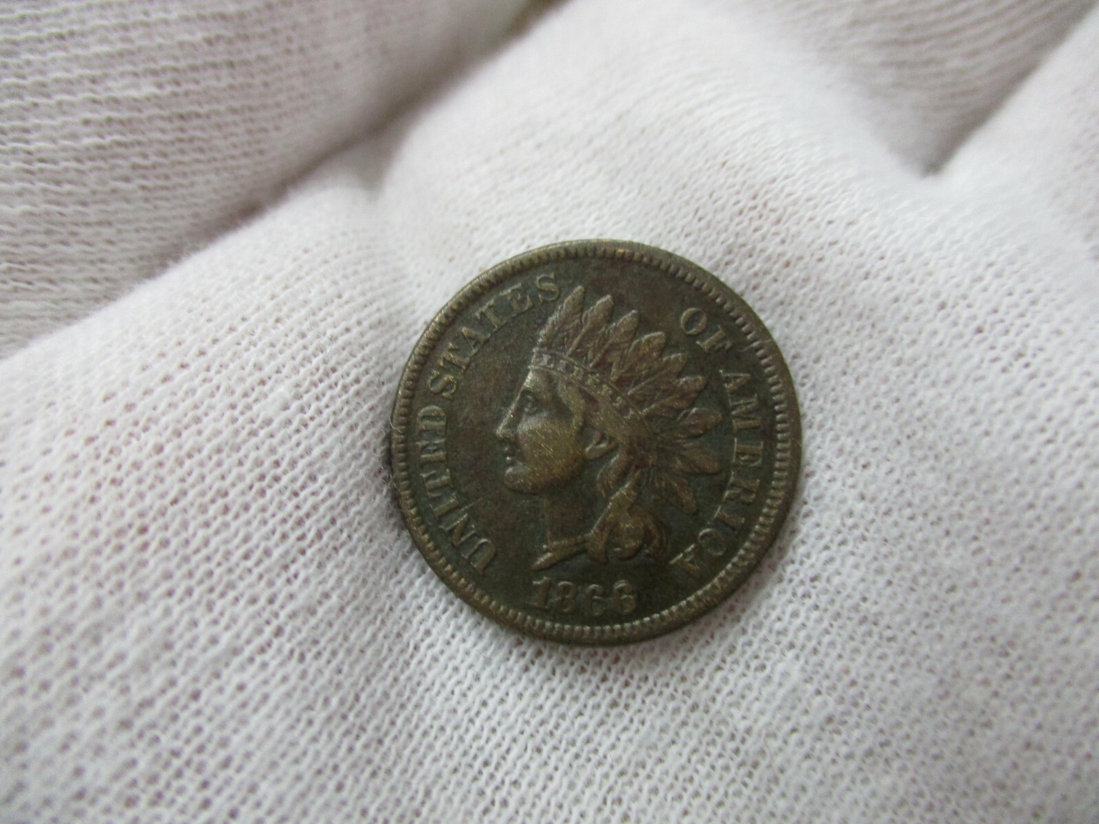 1866 Indian Cent XF (INV57)