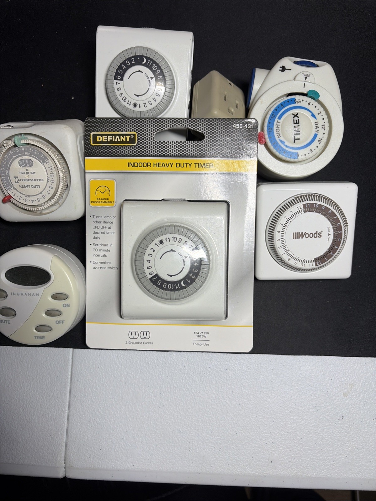 Intermatic Ingraham Timex Defiant Woods Mixed Plug In Timers Lot - Read Desc