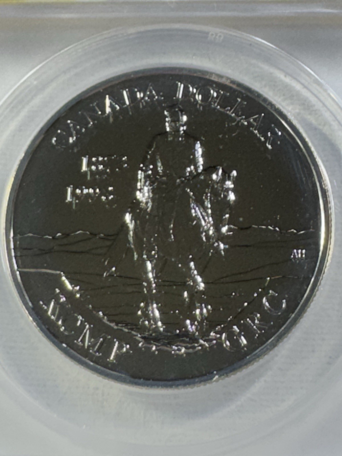 1998 Canada Silver $1 RCMP Graded MS 69 by ANACS Proof Like
