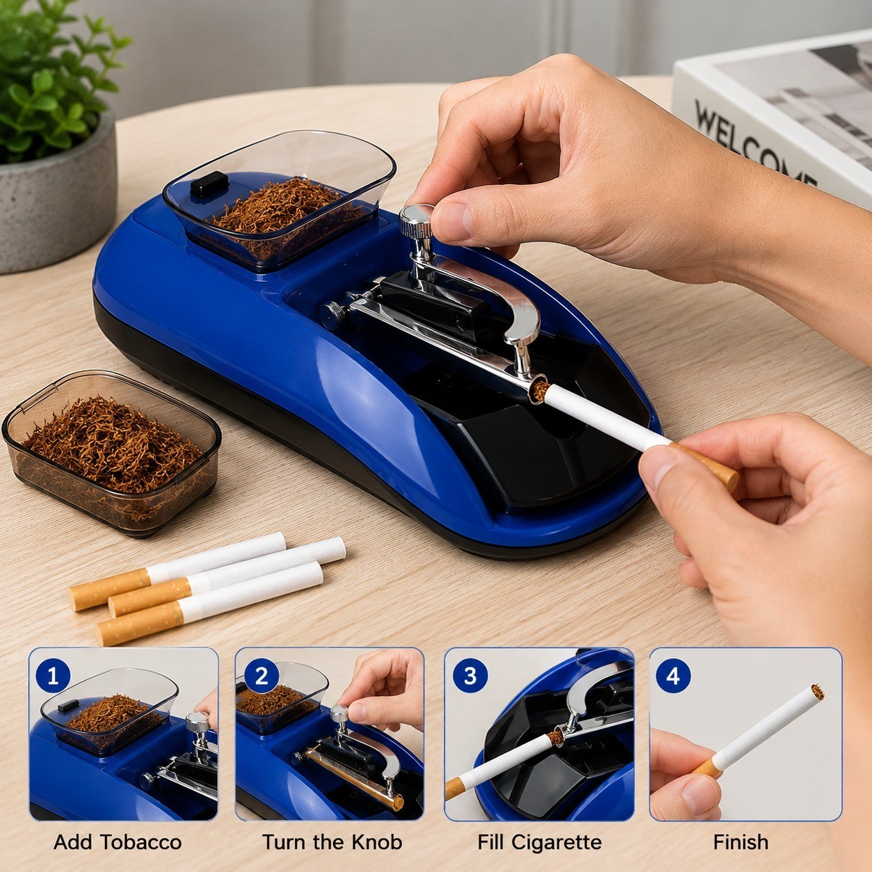 Cigarette Machine Automatic Electric Rolling Roller Tobacco Injector Maker US