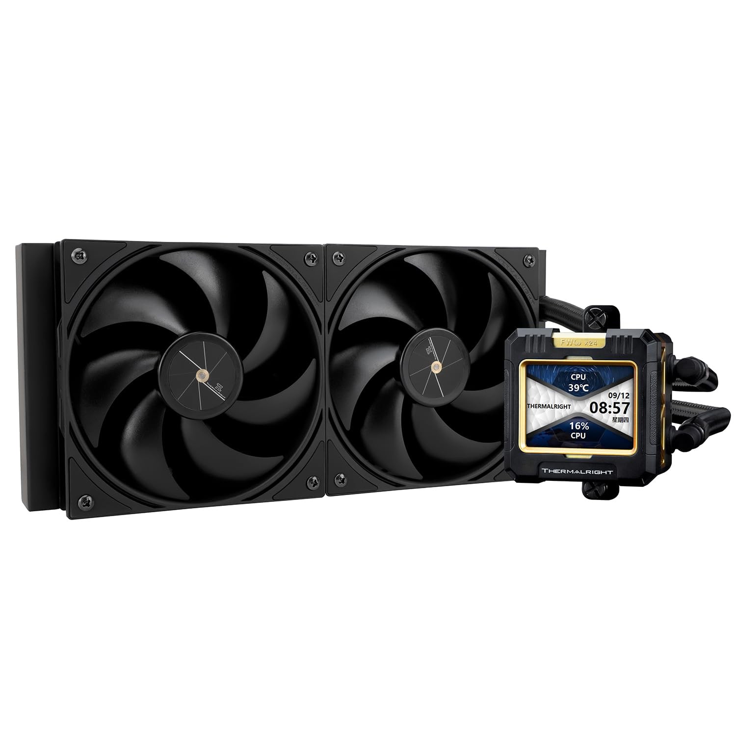 FW240 Black CPU AIO Cooler,PC 240 Specification Water Cooler System,IPS LCD S...