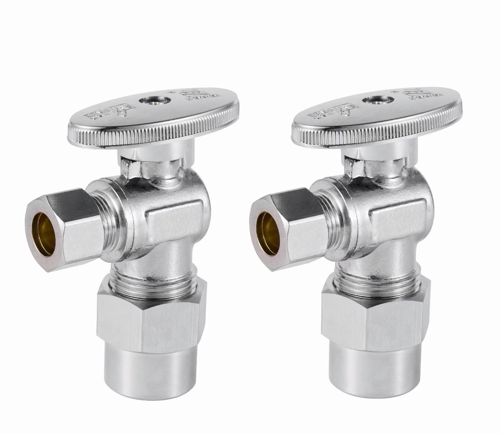 EFIELD 2 PCS  1/2"  CPVC X 3/8" OD 1/4TURN COMPRESSION ANGLE STOP VALVE