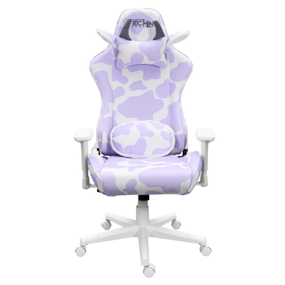 TS85 Lavender Print COW Series Gaming Chair