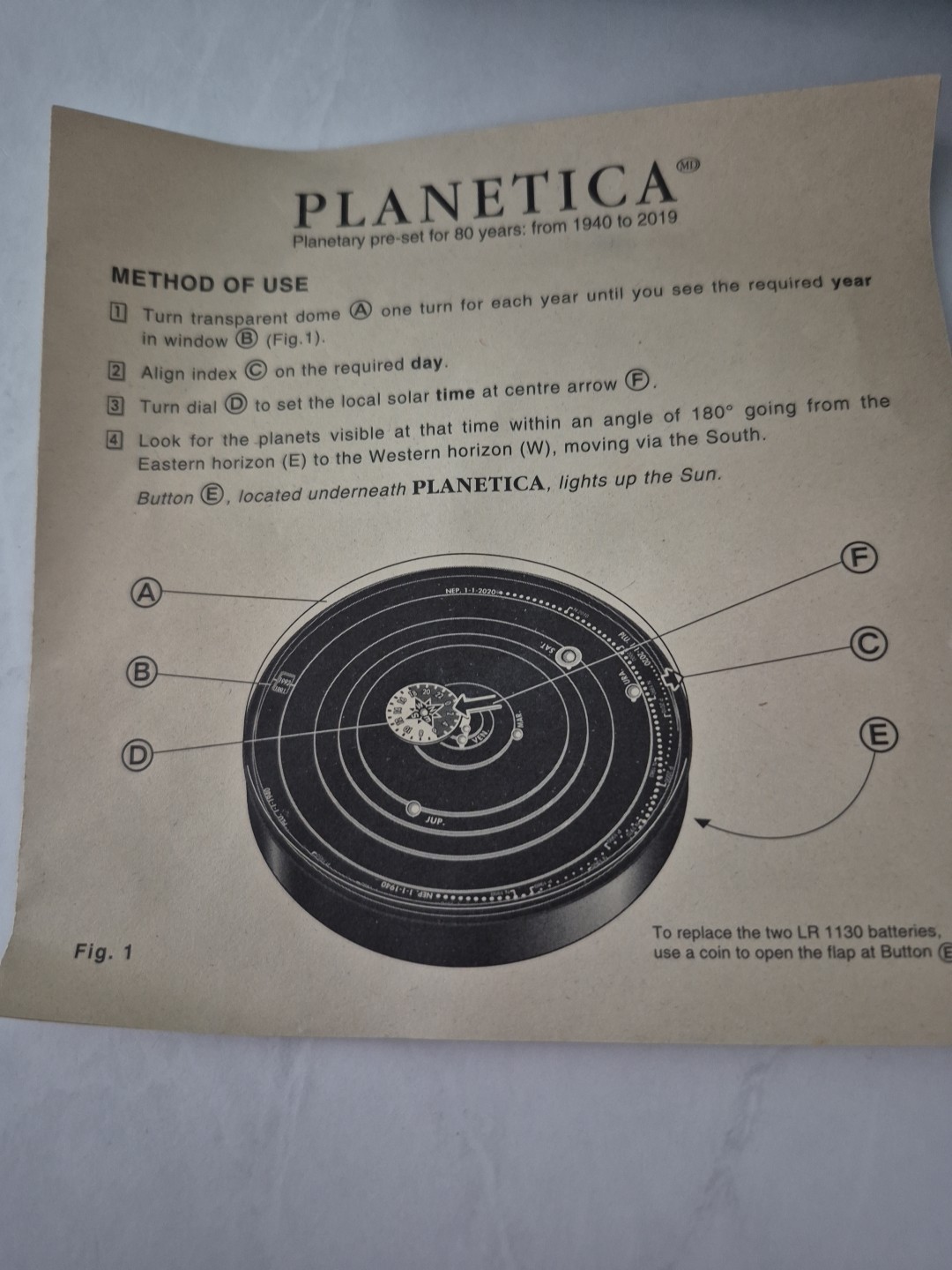 Planetica/portable planet finder/ solar system/SEE DESCRIPTION