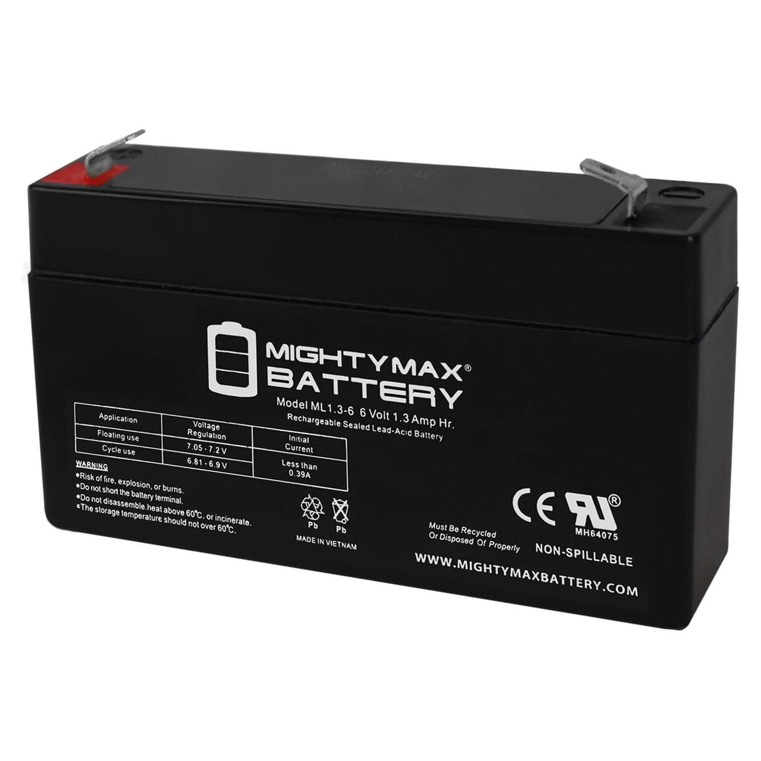 Mighty Max 6V 1.3AH GE Simon XT ALARM REPLACEMENT BATTERY