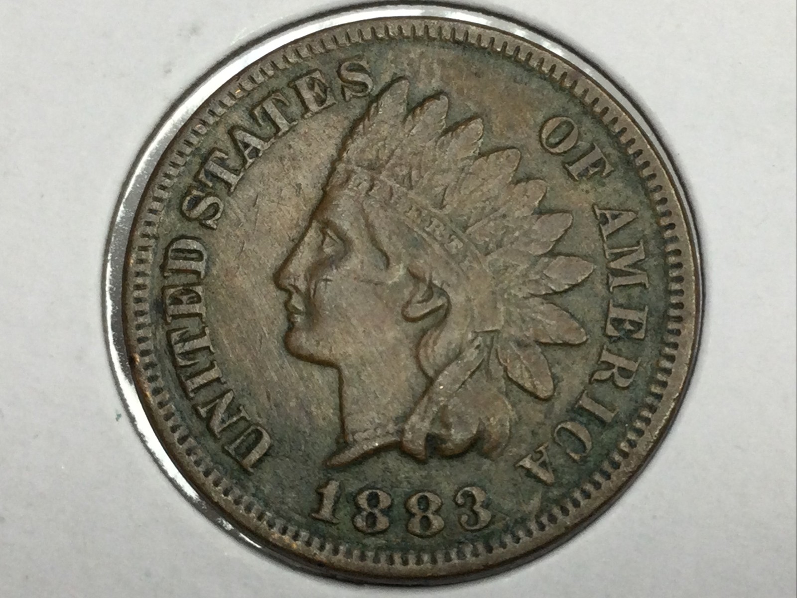 1883 Indian Cent in extra fine plus