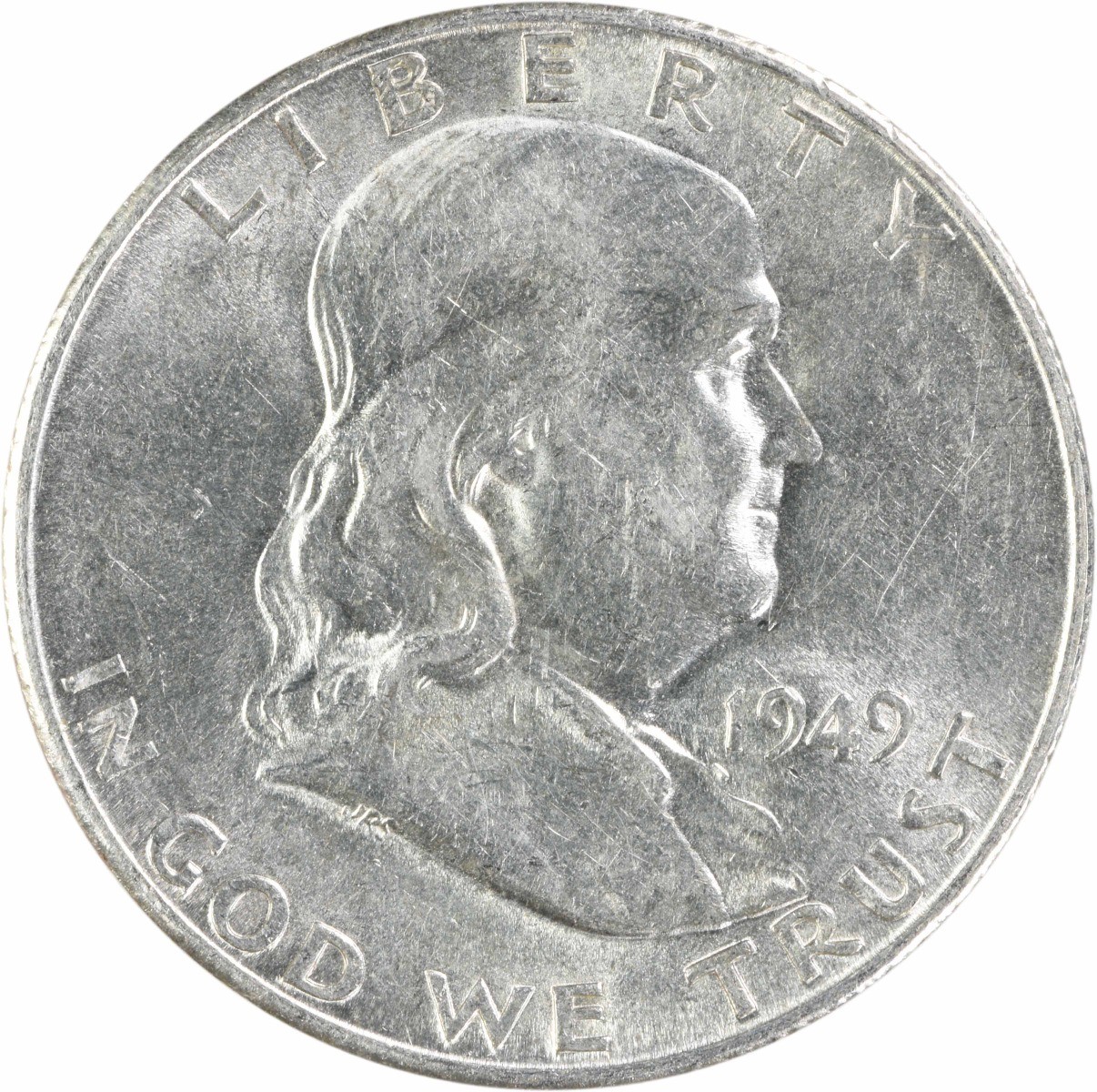 1949-S Franklin Silver Half Dollar AU Uncertified #227