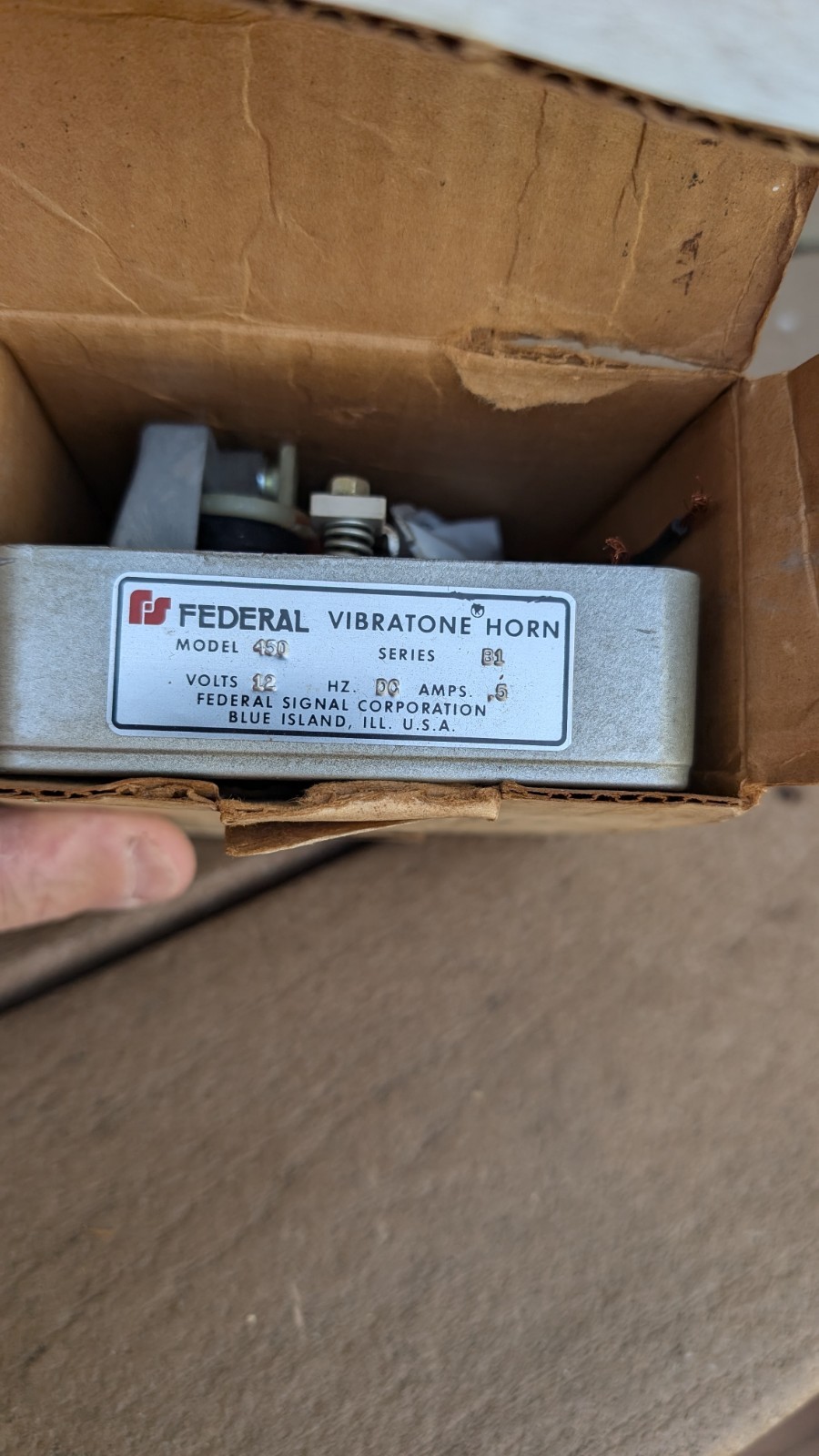 New Old Stock Federal Signal 450 Series Vibratone Horn