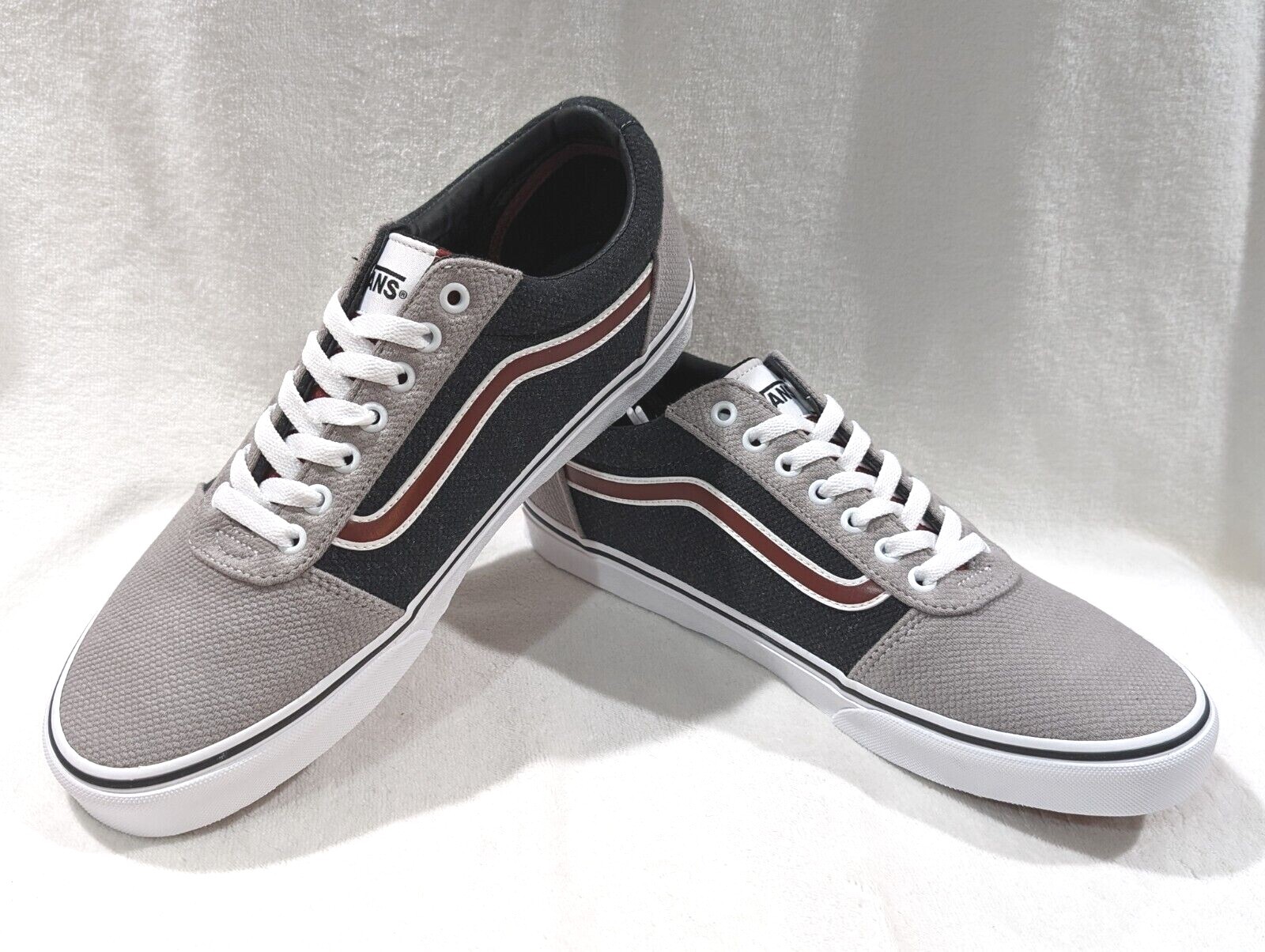 Vans Men's Ward Jersey Block Drizzle Grey/Multi Textile Skate Shoes-Asst Size NB