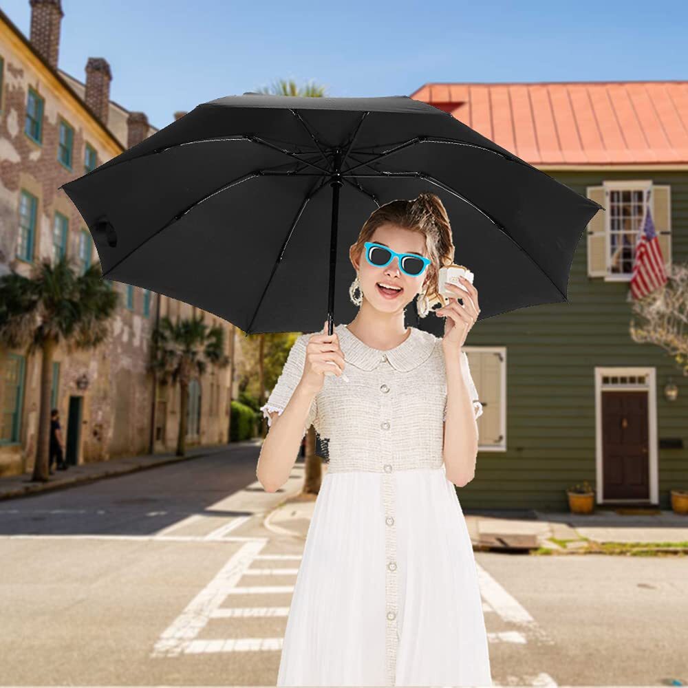 Compact Reverse Folding Umbrella Auto Windproof Travel Umbrella