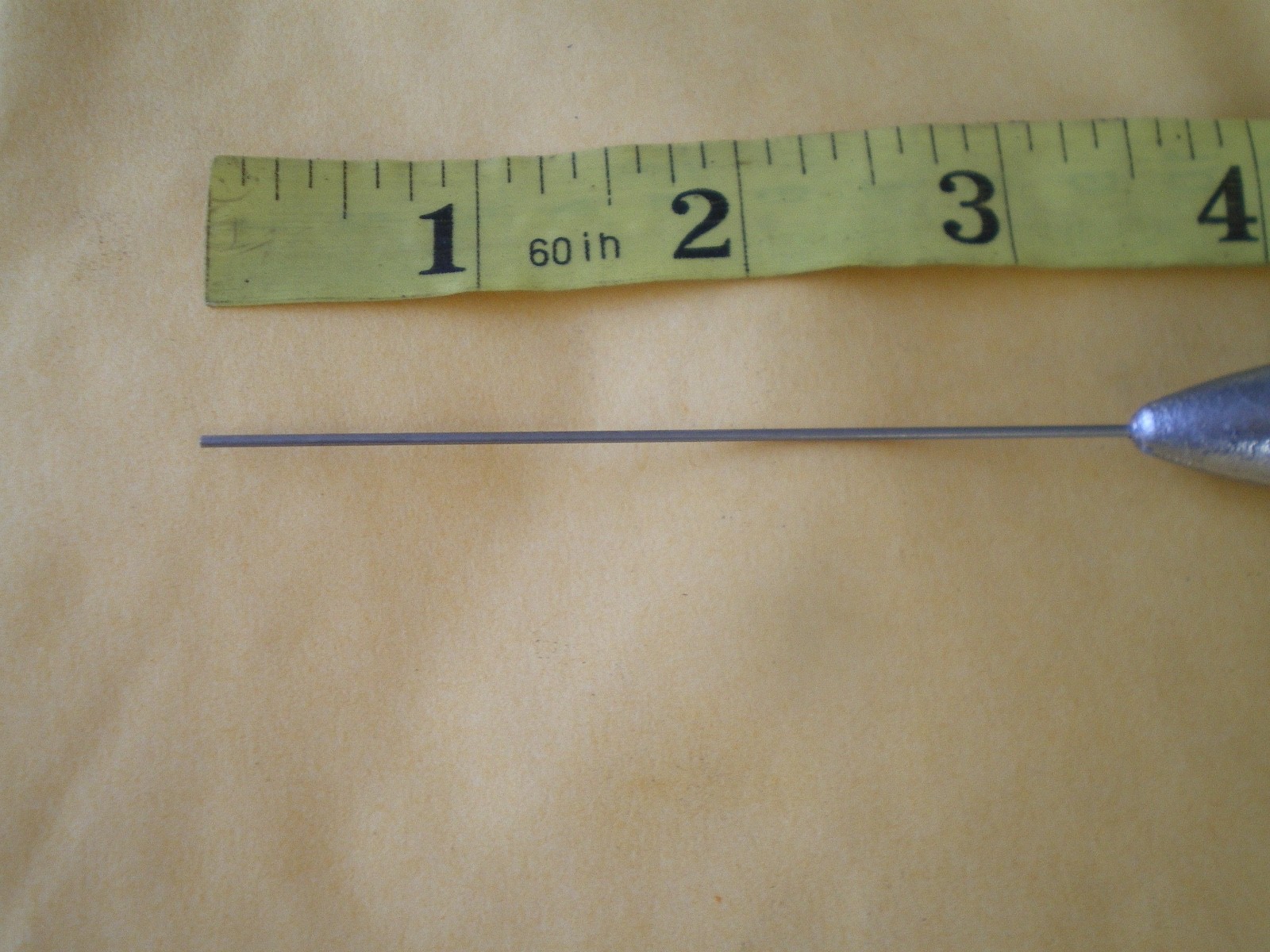 15 PCS. STRAIGHT DOWN BOTTOM BOUNCER SINKER 2, OZ. S.S. WIRE .045 X 8"