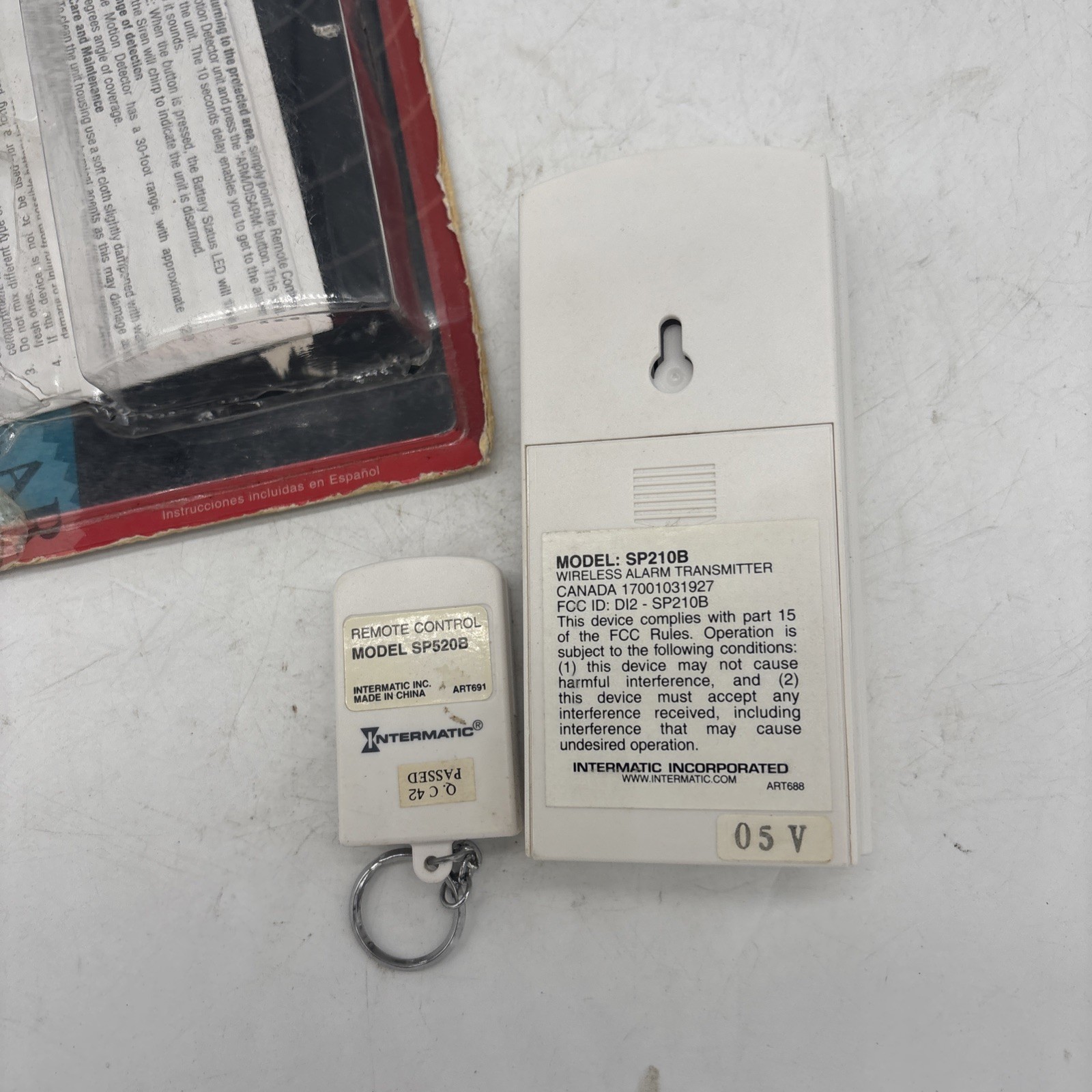 Intermatic Wireless Alarm SP2108 Motion Sensor White With Remote Control