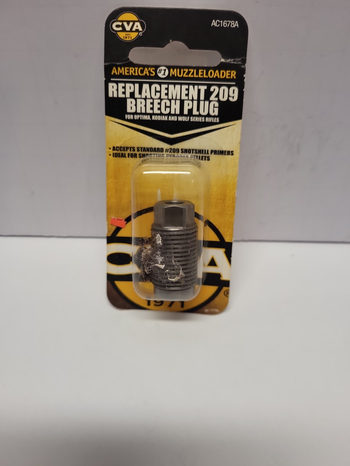 CVA REPLACEMENT 209 BREECH PLUG AC1678A CVA OPTIMA KODIAK WOLF