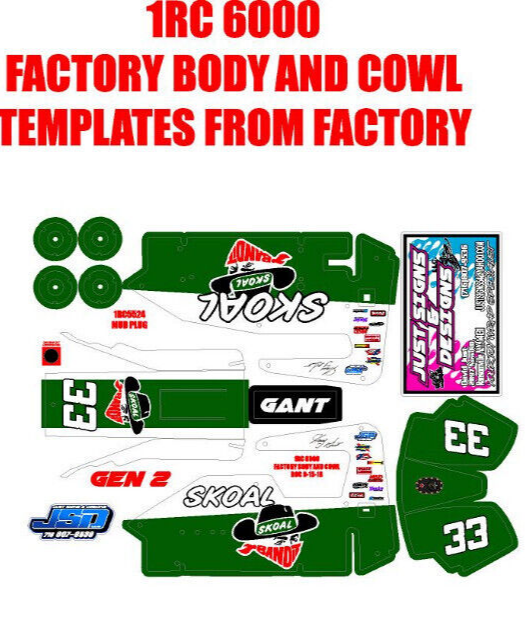 1RC 6000 MIDGET WRAP Harry Gant THEMED WRAP KIT