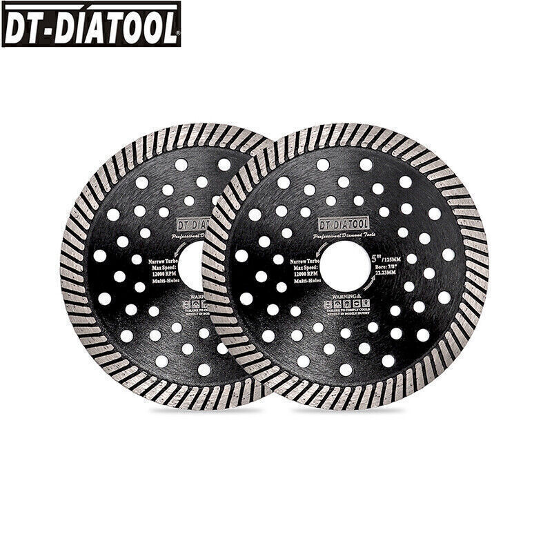 2pcs 5" Diamond Saw Blades Granite Marble Concrete Cutting Wheels/Discs 125mm