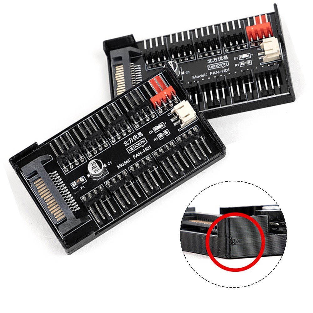 Multi-way Splitter PC Cooling Upgrade 10 Fan Splitter Space-saving Installation