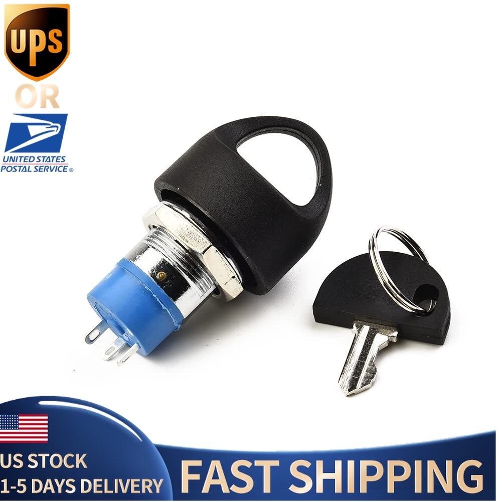 Pride Mobility Scooter Ignition Key Switch Lock Zinc Alloy Chrome 2 Keys M19 L22