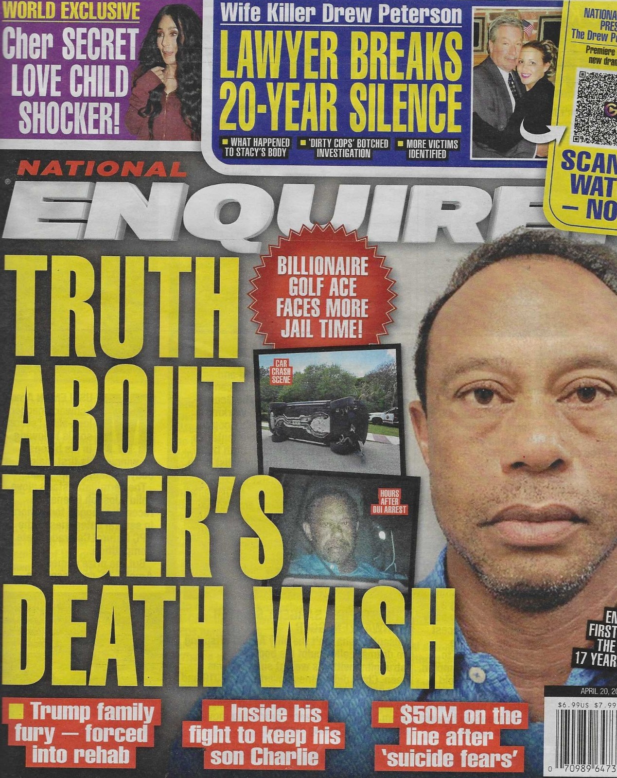 National Enquirer Magazine April 20th  2026 Tiger Woods