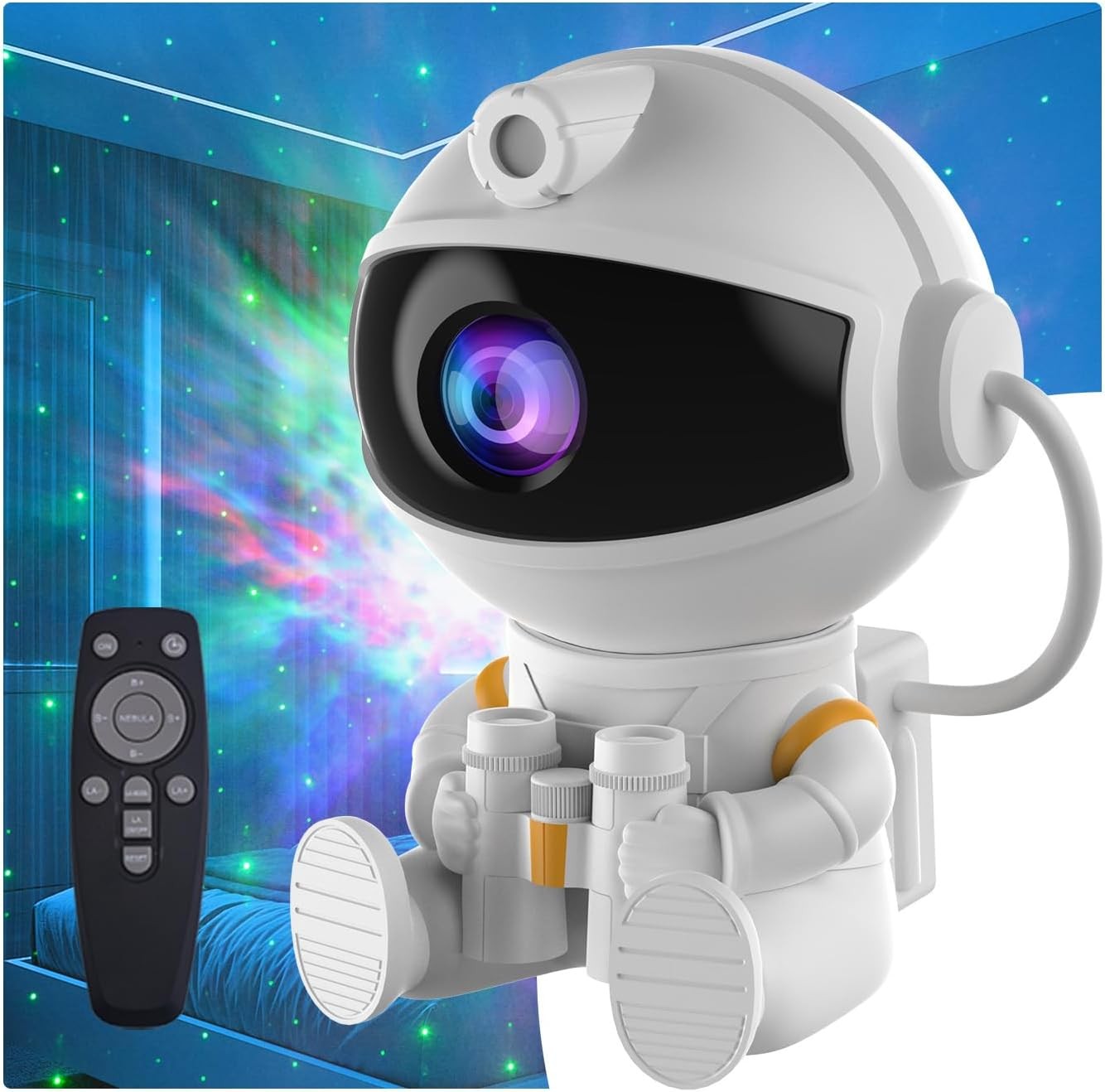 Astronaut Galaxy Night Light Projector for Bedroom - Star Lights Ceiling Project