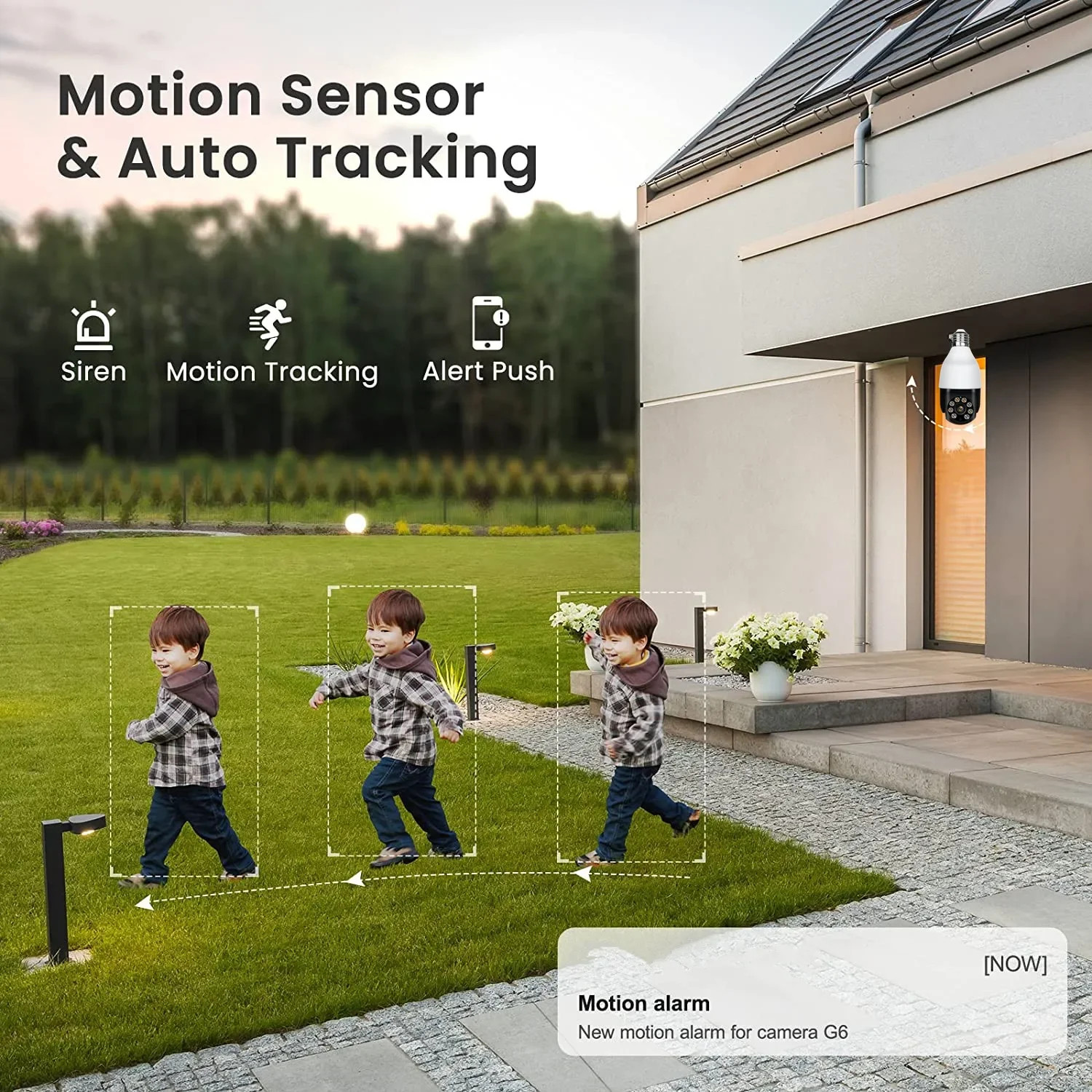 E27 5MP Camera Bulb PTZ Security Video Bulb Surveillance Camera Motion Tracking
