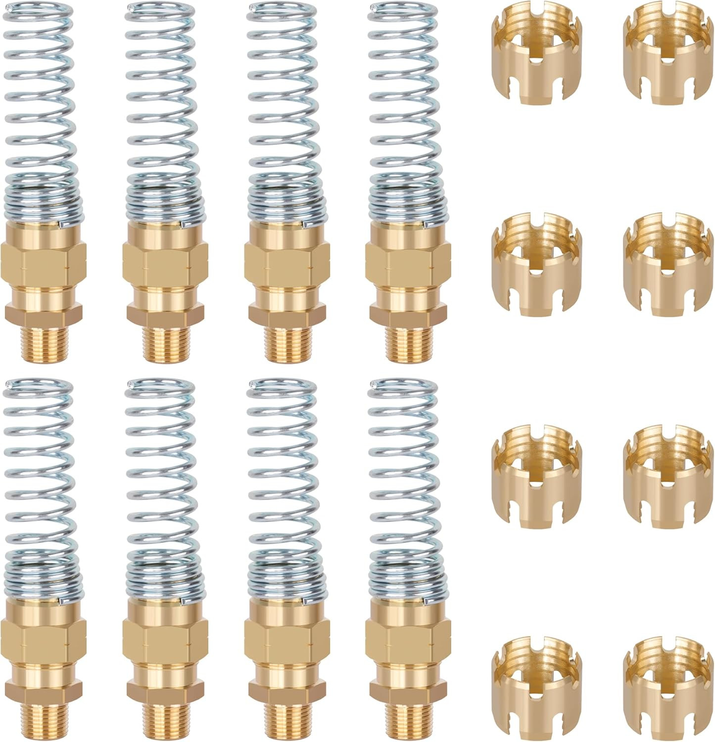 Air Brake Fittings,  Brass DOT 3/8” Hose x 3/8” Male Air Hose End Connector with