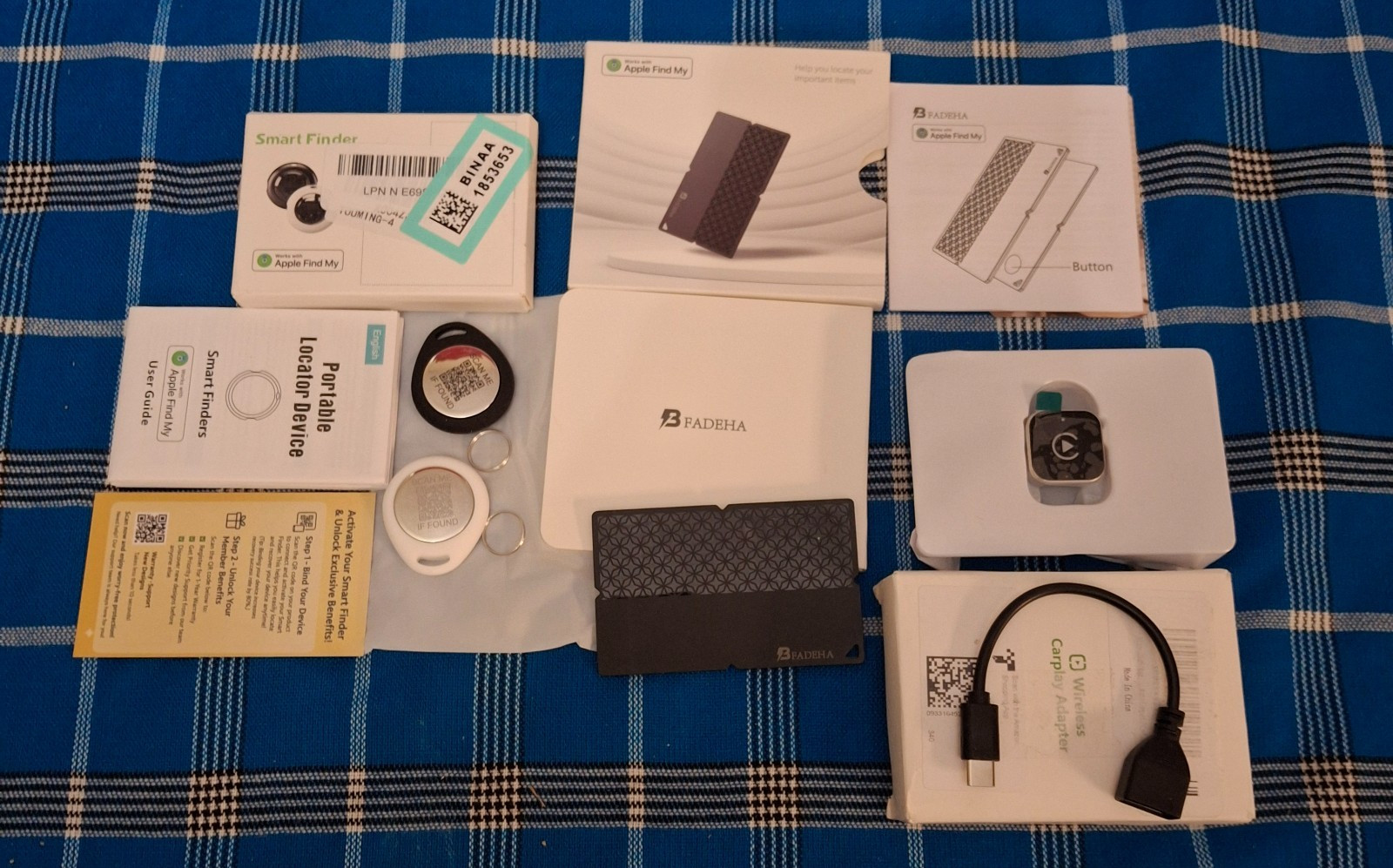 Apple iOS Find My Smart Locator Tags Card Tracker USB Carplay Device Lot