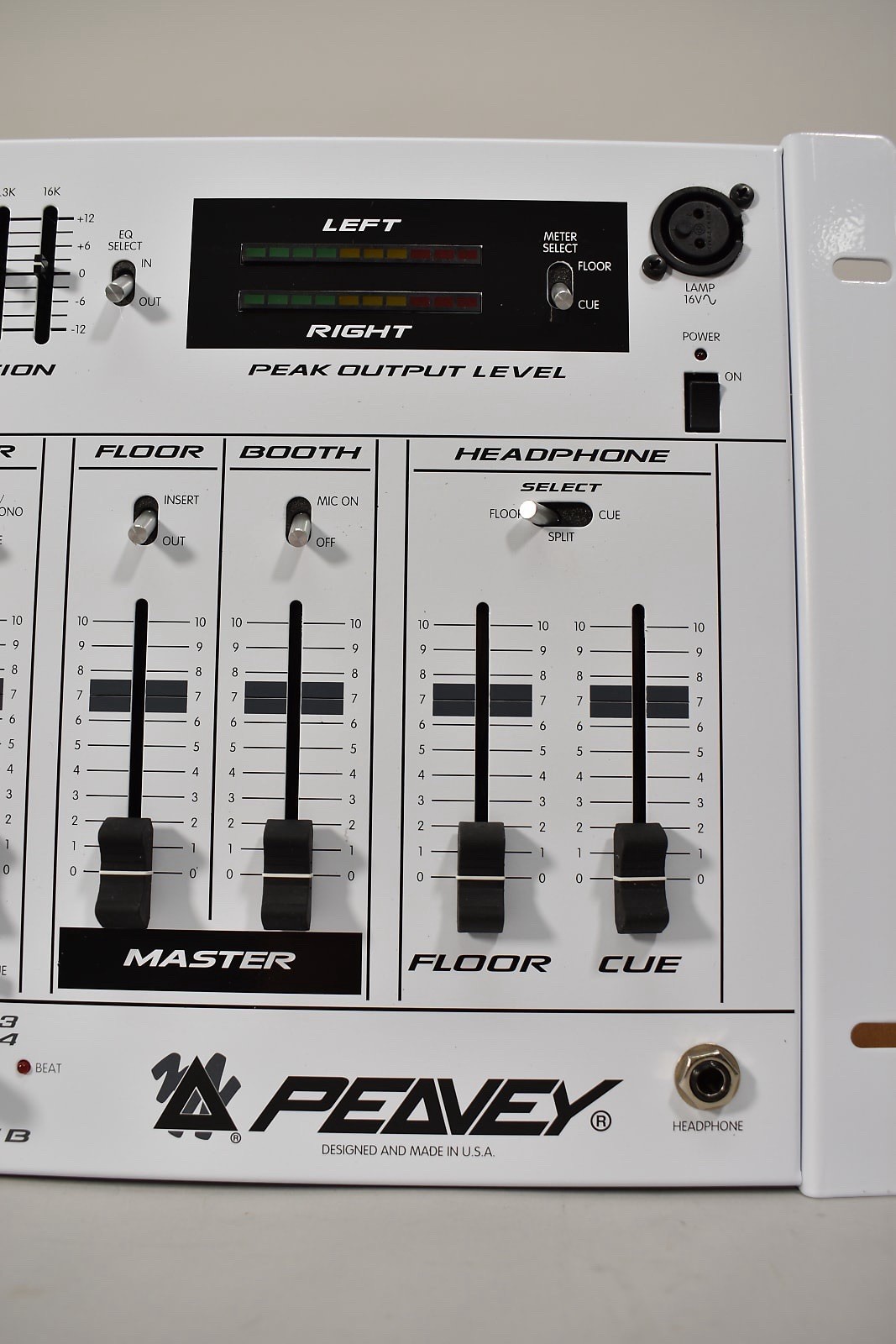 Peavey CD Mix Nine DJ Mixer Rack Mount 4-Channel EQ Replaceable Crossfader