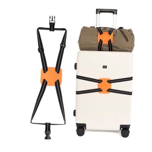 Luggage Straps for Suitcases,Luggage Straps Bag Bungees for Black/Orange 1pcs