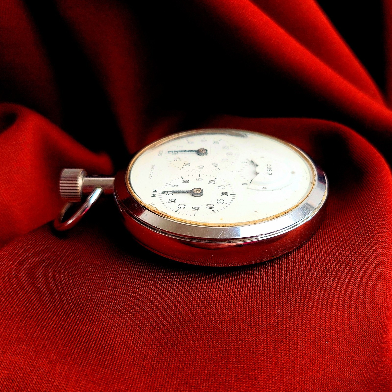 Vintage Stopwatch JUNHGANS One Button Old German Mechanical Stopwatch