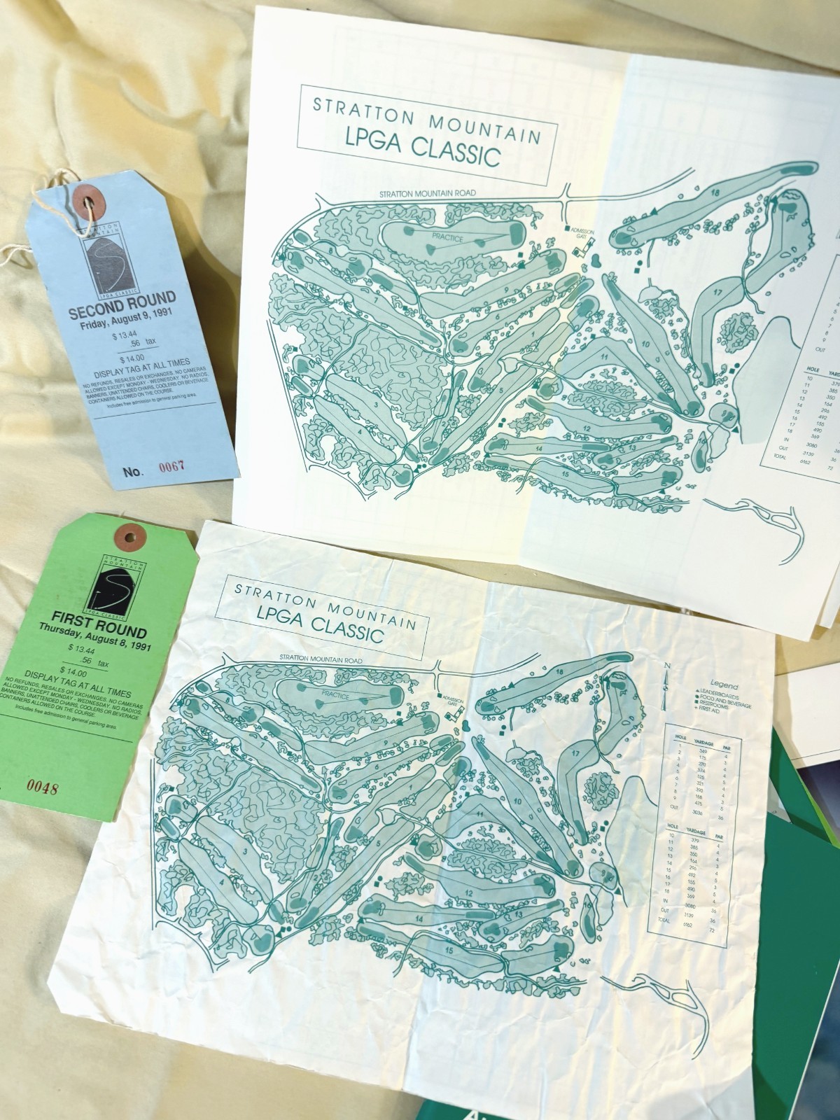 GOLFING 1990-1991 Stratton Mountain LPGA Classic Golf Program Ticket VERMONT