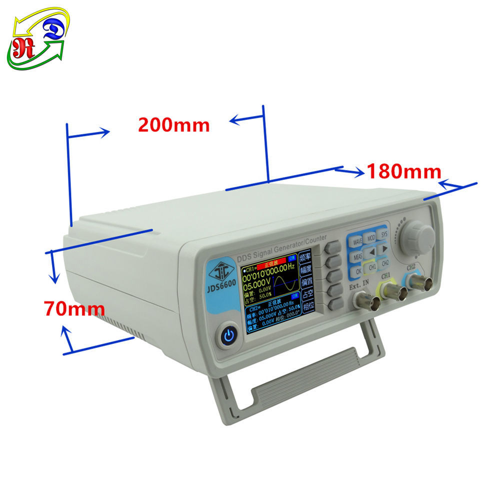 2.4" TFT LCD JDS6600 50MHz 2CH Arbitrary Waveform DDS Signal Generator