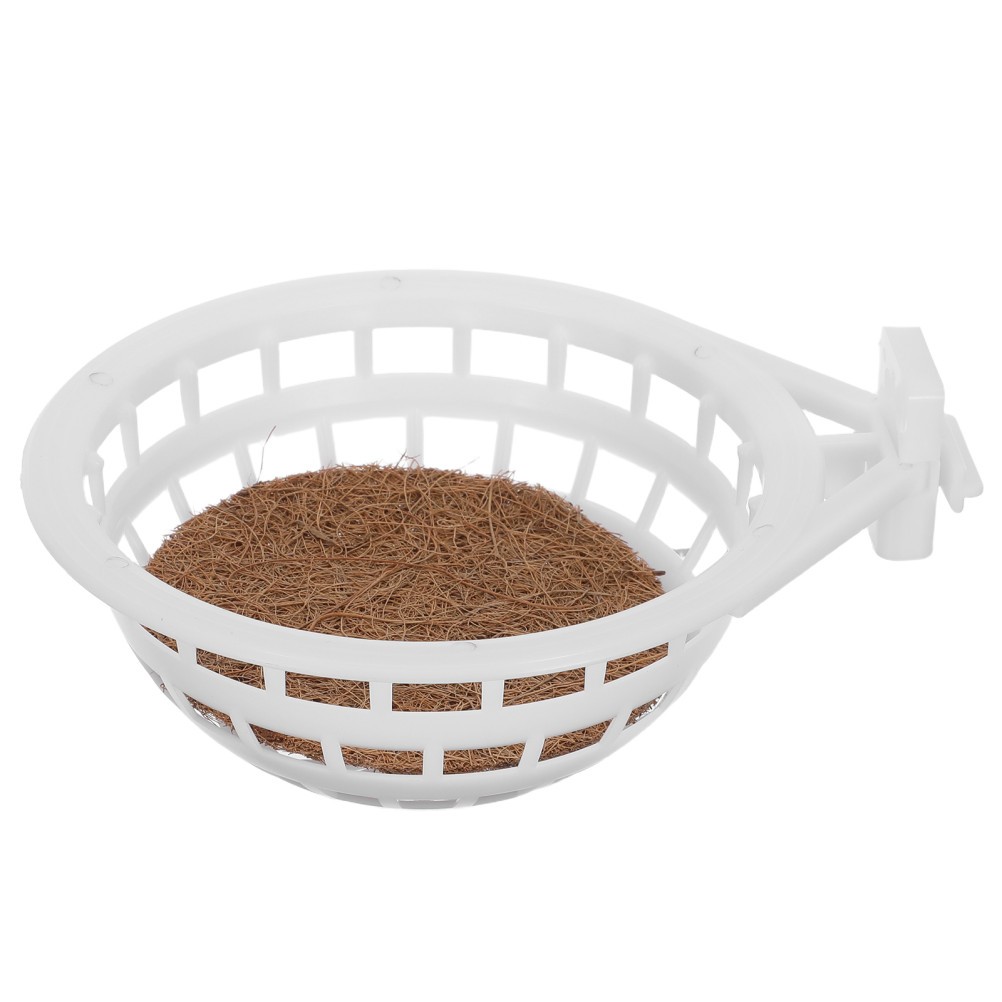 2Pcs Durable Plastic Bird Nesting Bowls White Parrot Hatching and Breeding Nests