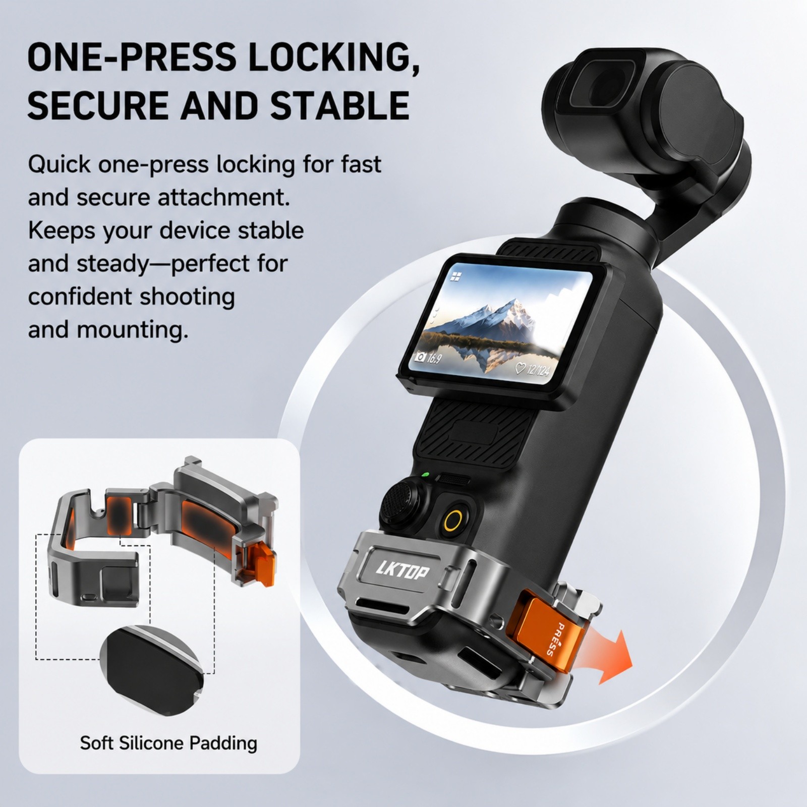 Protective Cage Expansion Adapter Action Camera for DJI Osmo Pocket4 3