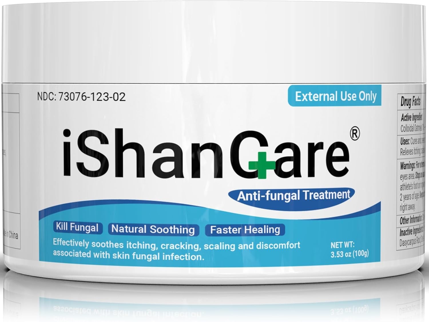 ishancare Antifungal Cream, All Natural Herbal Anti Fungal 3.53 Ounce(100g)