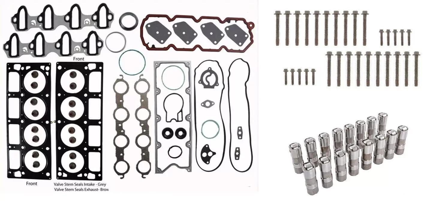 Enginetech Chevy LS 4.8L 5.3L Top End Kit 2010-2014 Gaskets Lifters Non-AFM