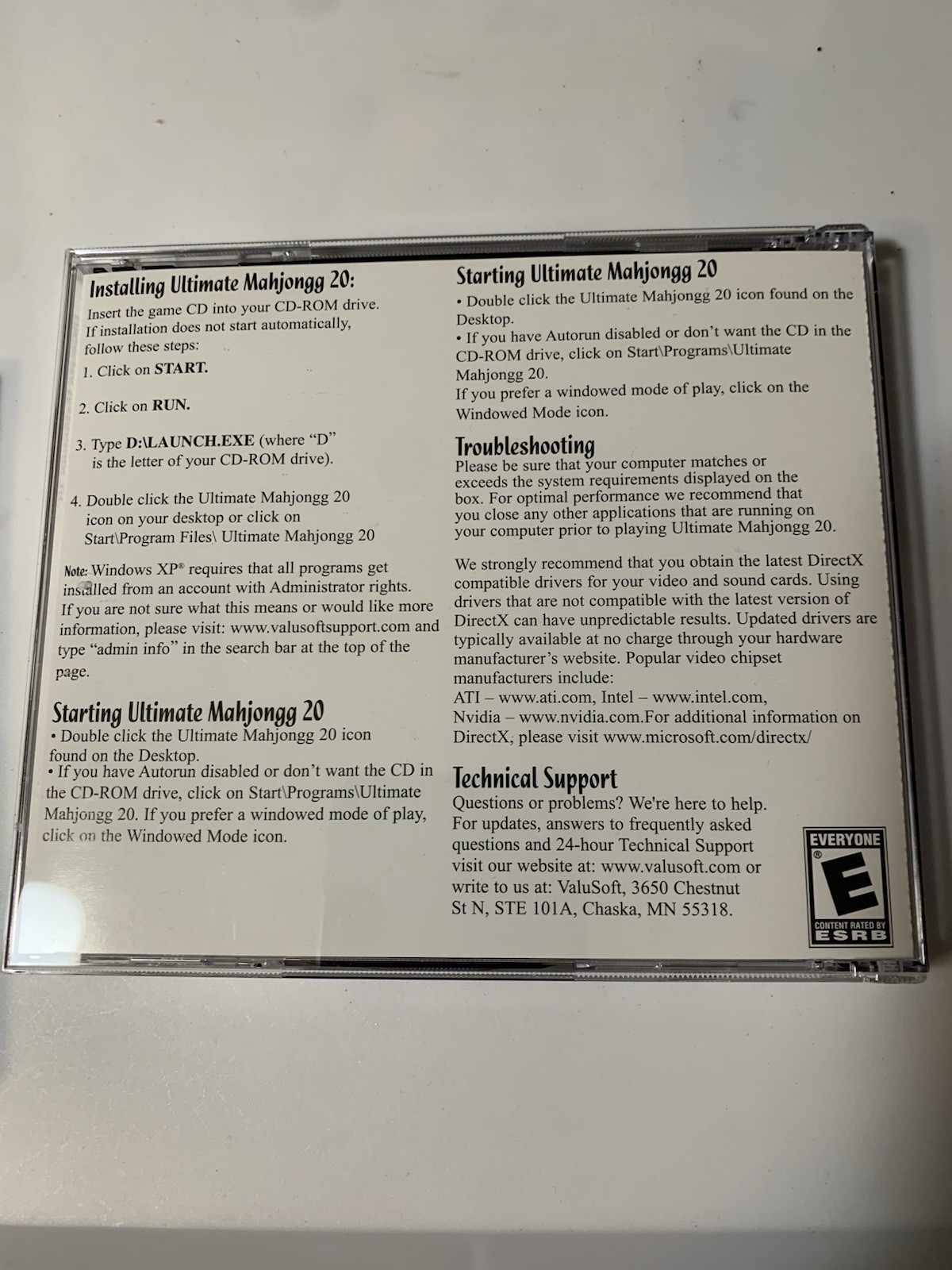 Ultimate Mahjongg 20 PC Software PC Game Rated E