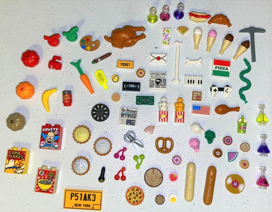 Lego Accessories YOU PICK Food Fruit Pizza Cereal Soda Pie Toys Rare Items NEW