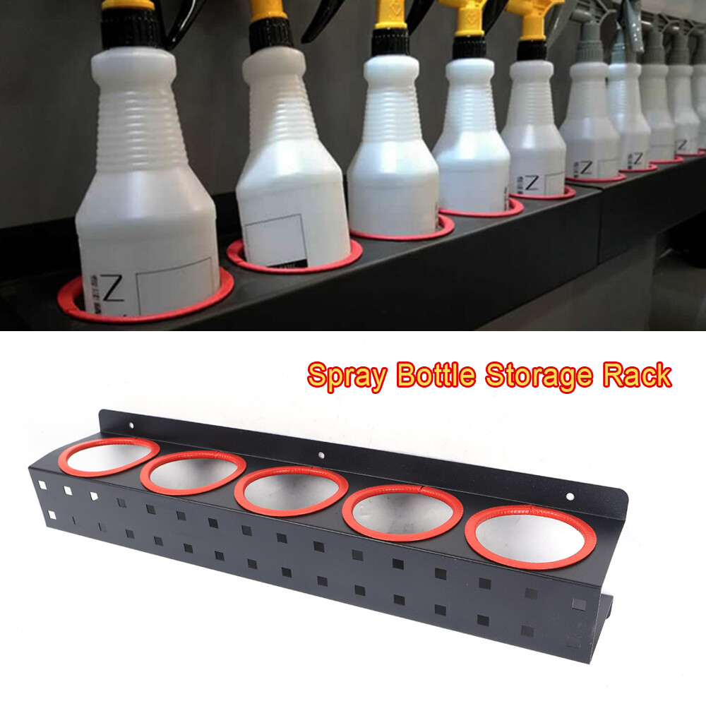 New Spray Bottle Storage Rack Car Detailing Tools Organizer Holder Wall-mounted