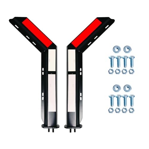 2 Pack Angled Mudflap Hangers Brackets Mud Flap Holder 1-1/8" bolt spacing