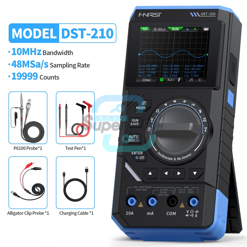 FNIRSI 2C23T DST-210 Digital Oscilloscope Multimeter Function Signal Generator