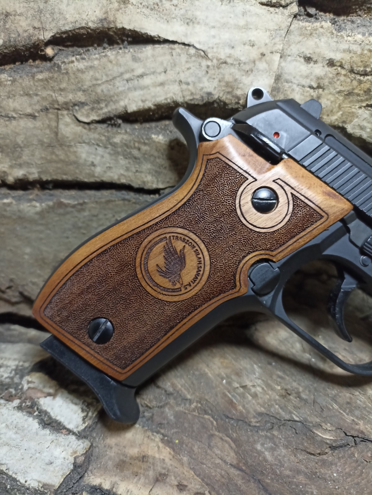 Tisas Fatih 13 walnut grips for first version straight model.