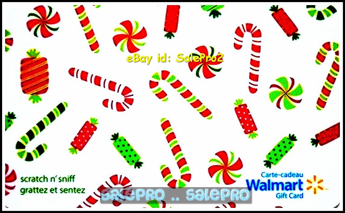 WALMART CHRISTMAS SUGER CANE CANDY & SWEET #VL10035 COLLECTIBLE GIFT CARD